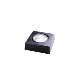 Lichtplaat 9x9cm Zwart Van Frilight - De lichtplaat wordt geleverd met een snoer van 2,2 m, een aan/uit-schakelaar en een stekker.