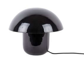 Mushroom 25cm Zwart Van Leitmotiv - De lampenkap zorgt voor een niet-verblindend licht en richt het licht naar beneden, wat een aangename en sfeervolle verlichting creëert.