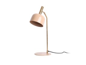 Smart 56cm Beige bureaulamp Van Leitmotiv - De glanzende, geëmailleerde afwerking in een zachte beige tint, samen met elegante gouden details, geeft de lamp een unieke en opvallende look.