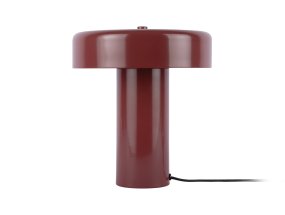 Riqueza Palo 26cm Bourgogne tafellamp Van Leitmotiv - Riqueza Palo is een stijlvolle tafellamp van metaal met een glanzende afwerking in een bordeauxrode kap.