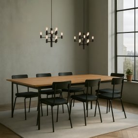 Manola 12 mini Ø45 Zwart hanglamp Van Herstal - Ongeacht de grootte van uw huis, Manola Mini is de enige hanglamp die u nodig hebt om uw droominterieur te realiseren.