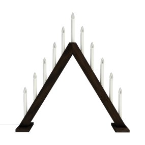 Nova 11 Hout Van Pixie Design - Nova is een klassieke kandelaar met elf armen, gemaakt van hout.