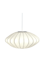Josefine Ø50 Wit Van Aneta Lighting - De Josefine hanglamp is een elegante lamp met een zachte en harmonieuze vorm die de ruimte een aangename uitstraling geeft.
