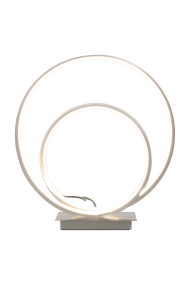 Loop 37cm Staal Van Aneta Lighting - Geïntegreerde 14W LED die dimbaar is met een 3-staps dimmer op de lampvoet.