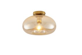 Munc Ø28 Amber plafondlamp Van Lampan - Munc is een elegante plafondlamp die glas en metaal combineert in een zacht en stijlvol ontwerp.