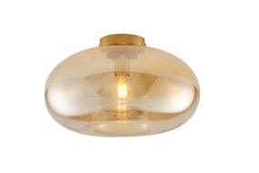 Munc Ø40 Amber plafondlamp Van Lampan - Munc is een elegante plafondlamp die glas en metaal combineert in een zacht en stijlvol ontwerp.