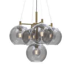 Gloria Ø68 Messing hanglamp Van Belid - Gloria is een prachtige blikvanger en past perfect boven een eettafel of als luxe lamp in de woonkamer.