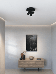 Tyson 3 Zwarte textuur spot Van Belid - Past in de meeste kamers van uw huis.