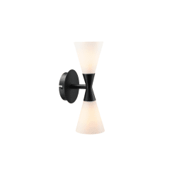 Harlekin duo Matzwart wandlamp Van Herstal - Harlekin Duo is een elegante en stijlvolle wandlamp.