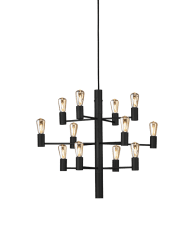 Manola 12 Ø60 Zwart hanglamp Van Herstal - Manola is een elegante kroonluchter met 12 armen.