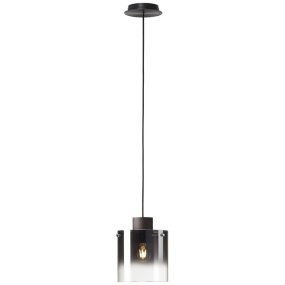 Beth Ø20 Rookkleurig hanglamp Van Brilliant - De Beth hanglamp is een blikvanger die perfect boven de eettafel past en zorgt voor sfeervolle verlichting in huis.
