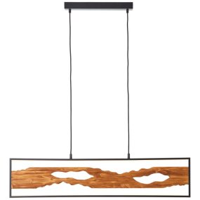 Chaumont 100cm Hout hanglamp Van Brilliant - Chaumont is een stijlvolle hanglamp die zowel boven de keuken als de eettafel past en een decoratief element in de kamer vormt.