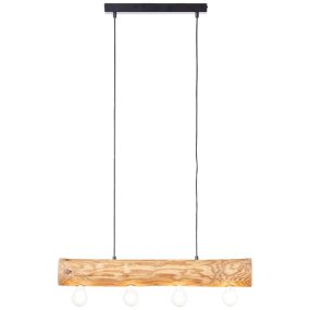 Trabo 70cm Hout hanglamp Van Brilliant - De combinatie van hout en moderne functionaliteit geeft de lamp een natuurlijke en tijdloze uitstraling.