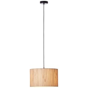 Wilmea Ø35 Natuur hanglamp Van Brilliant - Dit natuurlijke materiaal is zowel duurzaam als veelzijdig en een van de duurzamere opties, omdat het snel groeit en verbouwd kan worden op grond die niet geschikt is voor voedselproductie.