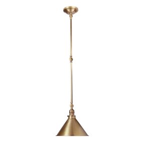 Provence Ø37 Antiek messing hanglamp Van Elstead Lighting - De Provence-hanglamp in verouderd messing is geïnspireerd op Franse designstijlen uit het midden van de 20e eeuw.