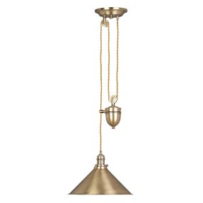 Provence Ø37 Antiek messing hanglamp Van Elstead Lighting - Het praktische en stijlvolle ontwerp biedt flexibiliteit bij de installatie en past perfect in zowel moderne als klassieke omgevingen.