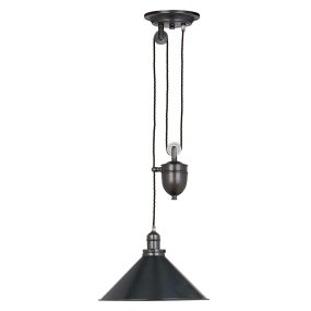 Provence Ø37 Antiek brons hanglamp Van Elstead Lighting - Het praktische en stijlvolle ontwerp biedt flexibiliteit bij de installatie en past perfect in zowel moderne als klassieke omgevingen.