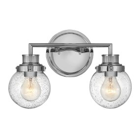 Poppy 37cm Chroom badkamerlamp Van Elstead Lighting - Poppy is een elegante en charmante badkamerlamp die klassiek design combineert met moderne functionaliteit.