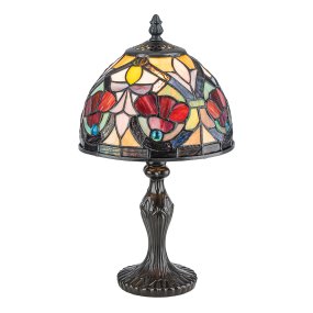 Larissa 37cm Veelkleurig Van Elstead Lighting - De prachtig gedecoreerde lampvoet versterkt de klassieke uitstraling van de lamp en maakt van Larissa een blikvanger in elk interieur.