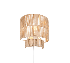 Satna 24cm Natuur wandlamp Van Trio Lighting - Satna is een moderne wandlamp met een eenvoudig design.