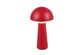 Fungo 30cm ROOD Draagbare Van Trio Lighting - De draagbare tafellamp Fungo combineert een tijdloos design met innovatieve functies, waardoor het een favoriet is onder de oplaadbare lampen.