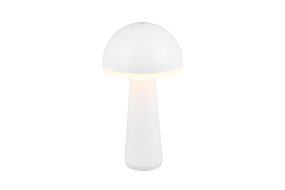 Fungo 30cm Wit Draagbare Van Trio Lighting - De draagbare tafellamp Fungo combineert een tijdloos design met innovatieve functies, waardoor het een favoriet is onder de oplaadbare lampen.