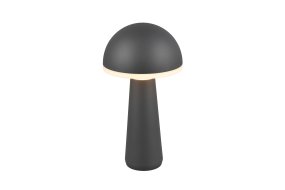 Fungo 30cm Antraciet Draagbare Van Trio Lighting - De draagbare tafellamp Fungo combineert een tijdloos design met innovatieve functies, waardoor het een favoriet is onder de oplaadbare lampen.