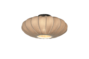 Mamsell Ø45 Grijs plafondlamp Van Aneta Lighting - Dankzij de zacht gebogen vorm en de mooie structuur verspreidt de lamp een warm en uitnodigend licht, wat zorgt voor een gezellige sfeer in uw huis.