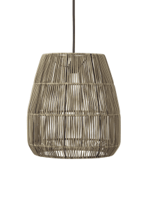 Saigon Ø38 Grijs hanglamp Van PR Home - De plafondlamp wordt geleverd met een zwarte plafondbevestiging voor gebruik binnenshuis.