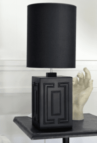 Stucco 48cm Matzwart lampenvoet Van Hallbergs - Stucco is een moderne lampenvoet met een stijlvol design.