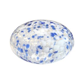 Sten 15cm Blauw/Wit tafellamp Van Pixie Design - De stenen lamp van Pixie Design heeft een prachtig design met een gemarmerd oppervlak in blauw.