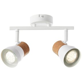 Moka 2 Wit spot Van Brilliant - Dankzij de verstelbare lampenkoppen kun je het licht richten waar je het nodig hebt, ongeacht of de lamp aan het plafond of aan de muur hangt.