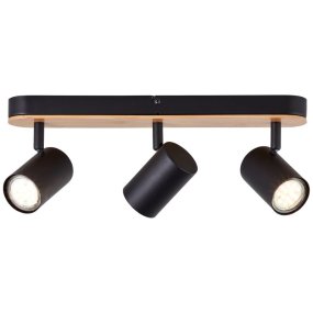 Niels 3 Zwart spot Van Brilliant - Niels is een flexibele spot die zowel aan het plafond als aan de wand te gebruiken is.