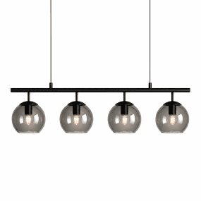 Globi 4 78cm Zwart/Rookkleurig hanglamp Van Nordic Lighting - Globi is een decoratieve blikvanger die zowel in moderne als in meer klassieke interieurs goed tot zijn recht komt.