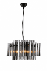 Lancaster Ø54 Rookkleurig kristal Van Lampan - Het multidimensionale ontwerp voegt diepte en leven toe aan de ruimte en maakt Lancaster een natuurlijke blikvanger boven de eettafel, in de woonkamer of in een ruime hal.