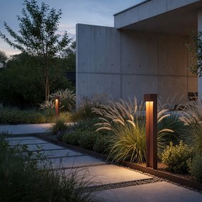 Taurus 100cm Roeststructuur lichtpaaltjes Van Belid - Zorgt voor een prachtig licht in uw tuin of oprit.