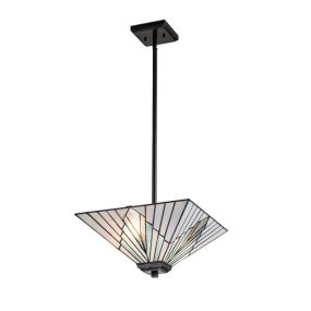 Alderley 38cm Veelkleurig Van Elstead Lighting - De metalen onderdelen hebben een diepe vintage bronzen afwerking en een klassiek art-decodesign, wat zorgt voor een tijdloze en elegante uitstraling.