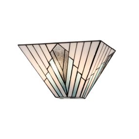 Alderley 30cm Veelkleurig Van Elstead Lighting - De metalen onderdelen hebben een diepe vintage bronzen afwerking en een klassiek art-decodesign, wat zorgt voor een tijdloze en elegante uitstraling.