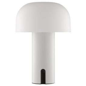Mattis 20cm Crème wit Van Brilliant - De lamp is in 3 stappen dimbaar via de aan/uit-schakelaar op de voet, waardoor de helderheid eenvoudig naar wens kan worden aangepast.