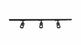 Forma 3-set Zwart Van Nordic Lighting - De rails kunnen op elke gewenste lengte worden ingekort.