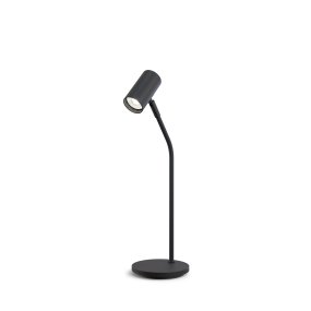 Tyson 54cm Zwart bureaulamp Van Belid - De Tyson tafellamp heeft een eenvoudig en stijlvol ontwerp in zwart getextureerd metaal, met een verstelbare lampenkap waarmee u het licht precies daar kunt richten waar u het nodig heeft om te lezen of werken.