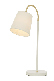Ljusdal 50cm Wit bureaulamp Van Aneta Lighting - Ljusdal is een stijlvolle tafellamp met een moderne twist.