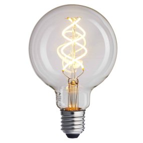 E27 Globe 5W 2200K Dimbaar Transparant Van Unison - De lamp heeft een vermogen van 5W en een kleurtemperatuur van 2200K, wat zorgt voor een warm en gezellig licht.