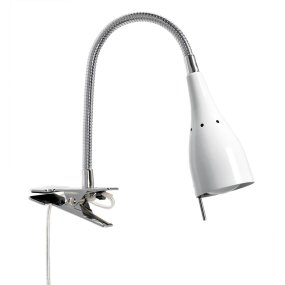 Tanum Wit klemlamp Van Armaturhantverk - Deze praktische en stijlvolle klemlamp in de kleur wit geeft u flexibele verlichting waar u het nodig heeft.