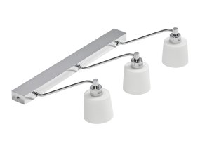 Tärnö 50cm Chroom badkamerlamp Van Armaturhantverk - De chromen afwerking en het witte glas creëren een elegante combinatie die een zacht en aangenaam licht verspreidt, perfect voor spiegelverlichting.