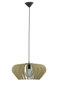 Calyps Ø45 Hout hanglamp Van Aneta Lighting - Plaats hem boven de eettafel of in de woonkamer.