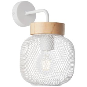 Giada 20cm Wit wandlamp Van Brilliant - De Giada wandlamp combineert modern design met natuurlijke elementen en creëert een warme en gezellige sfeer in huis.