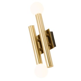 Lucky 34cm Antiek messing wandlamp Van Brilliant - Lucky is een stijlvolle wandlamp die zowel als aanvulling op de algemene verlichting als als decoratieve sfeerverlichting gebruikt kan worden.