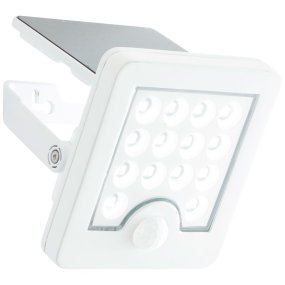 Luton Wit solarlamp Van Brilliant - Luton is een functionele en effici&euml;nte wandspot in een wit design, perfect voor het verlichten van gevels, terrassen of tuinen.