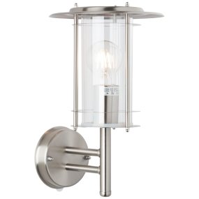 York Staal buitenlamp Van Brilliant - Deze metalen wandlamp met roestvrijstalen afwerking is een logische keuze voor de entree van een huis.
